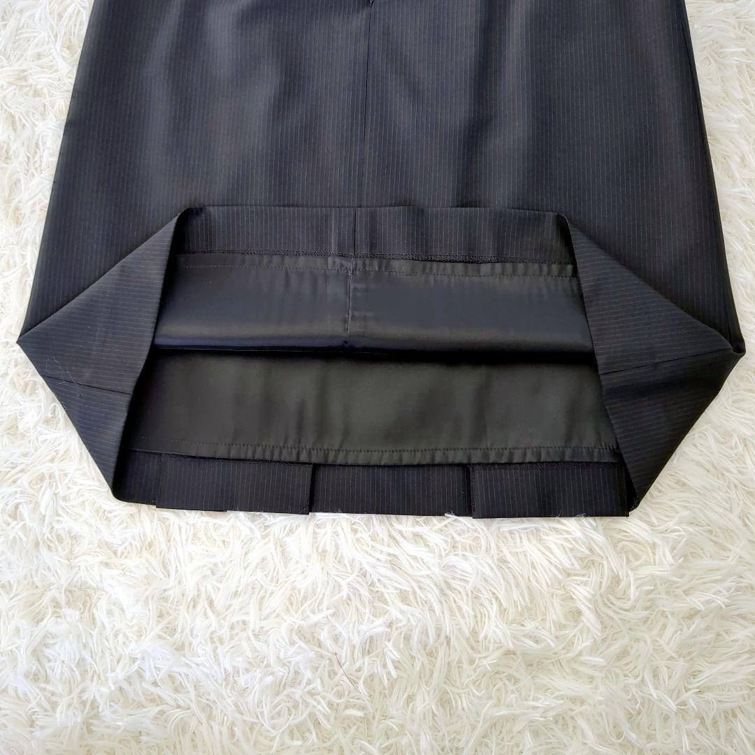 極美品✨️23区 レディースセットアップスーツ3点セット パンツ　ストライプ　黒