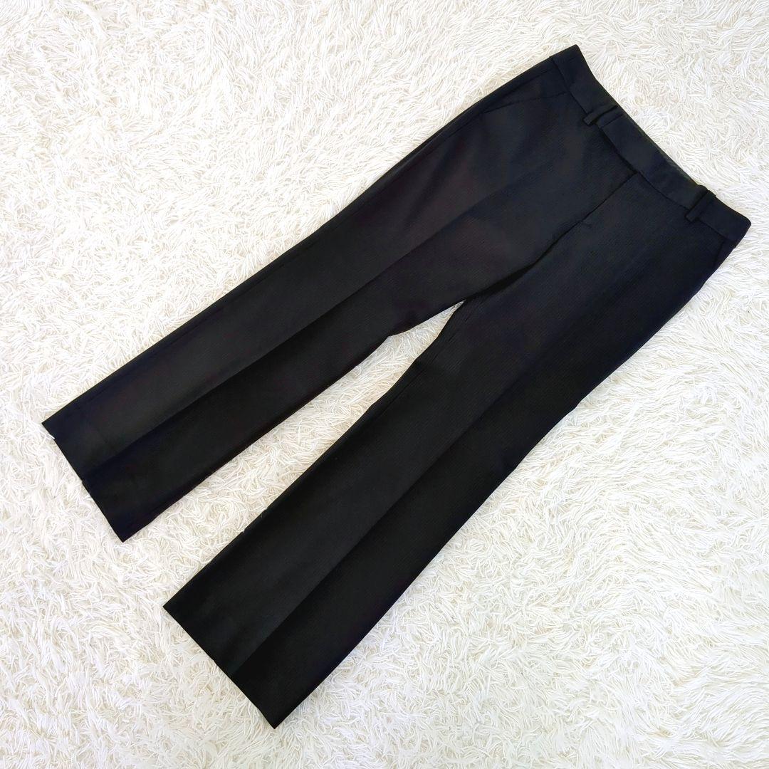 極美品✨️23区 レディースセットアップスーツ3点セット パンツ　ストライプ　黒