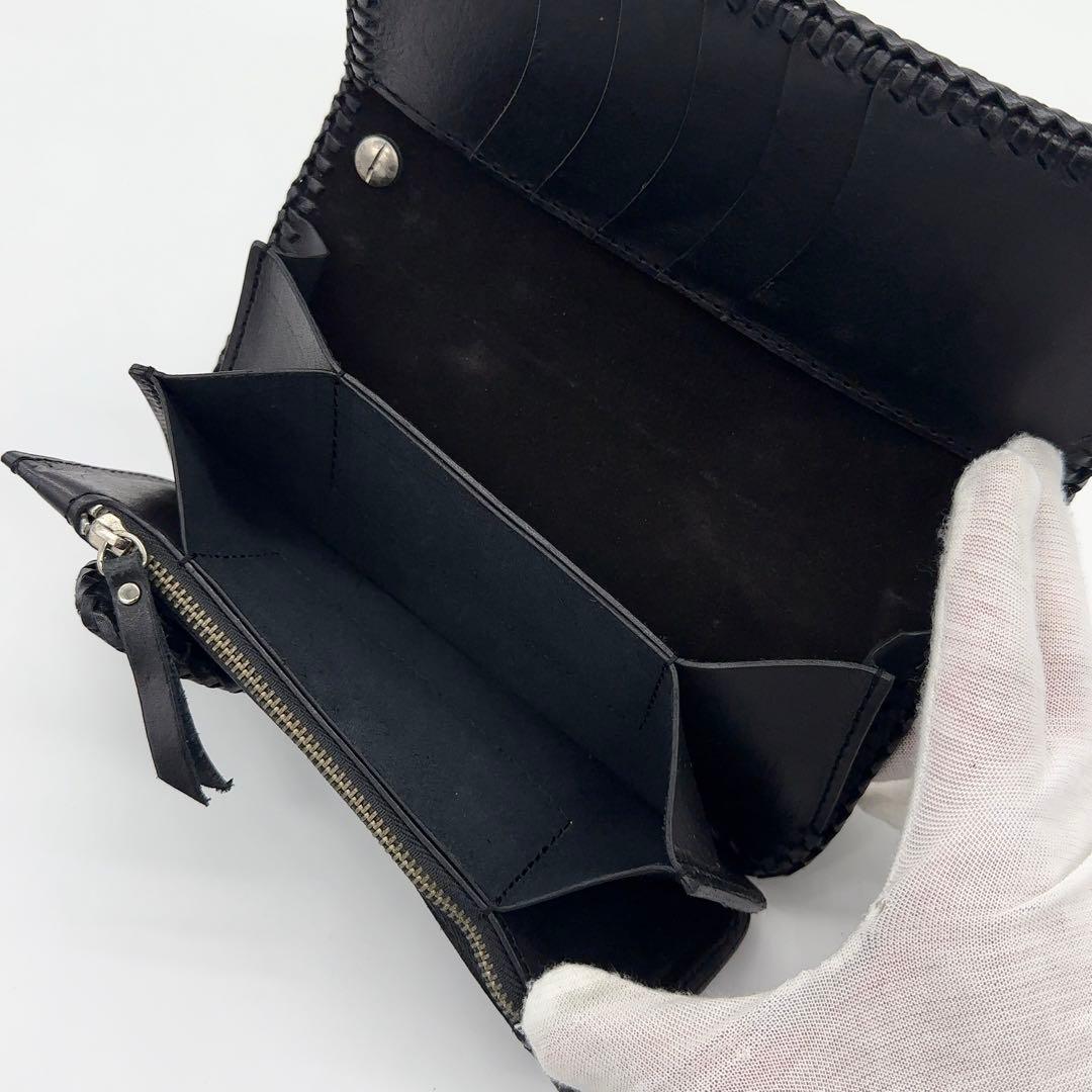 美品 GODANE ゴダン クロコダイル バイカーズウォレット 長財布 メンズ