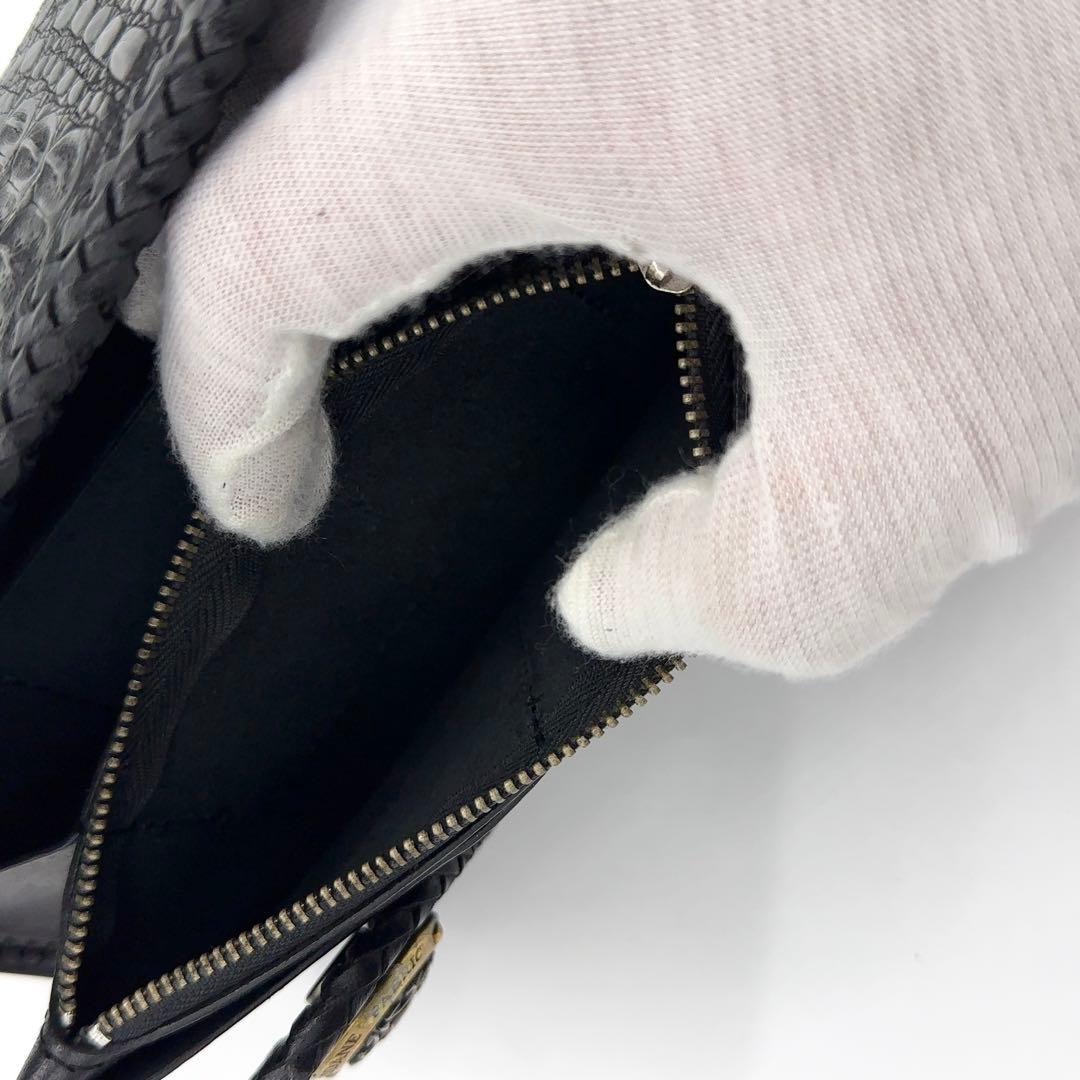 美品 GODANE ゴダン クロコダイル バイカーズウォレット 長財布 メンズ