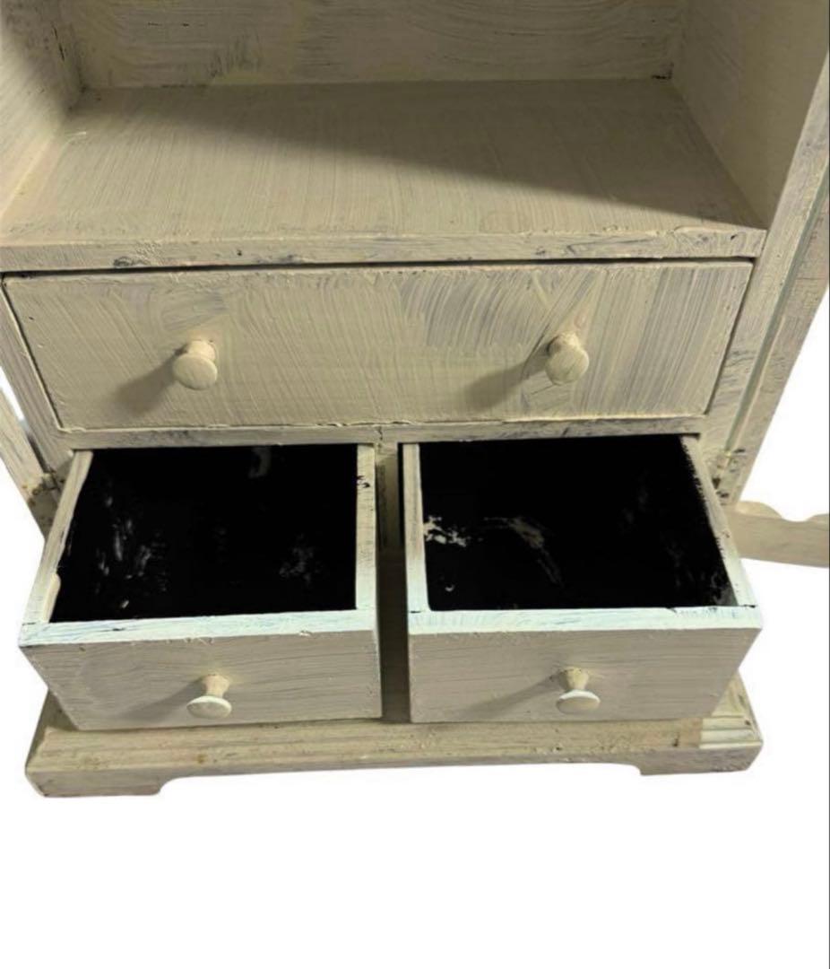 フランスアンティーク ヴィンテージ 蚤の市 木製キャビネット コスメボックス