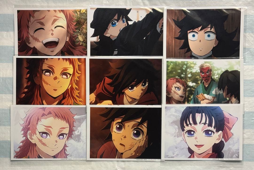 鬼滅の刃 場面写ブロマイドくじ 柱稽古 第2話 9枚セット 冨岡義勇 錆兎 蔦子