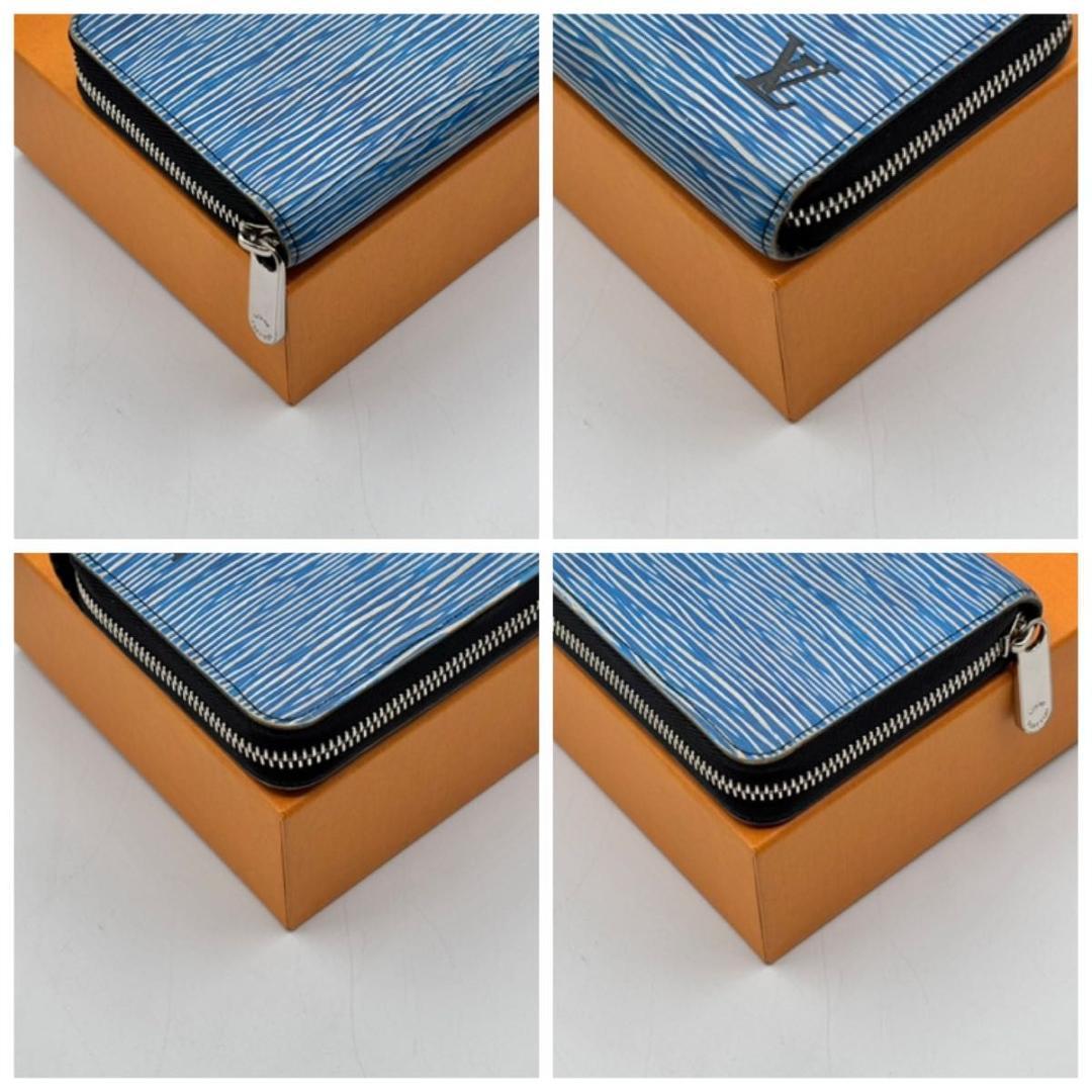 極美品 保存箱袋付属 新型 ルイヴィトン エピ デニム ジッピーウォレット 財布