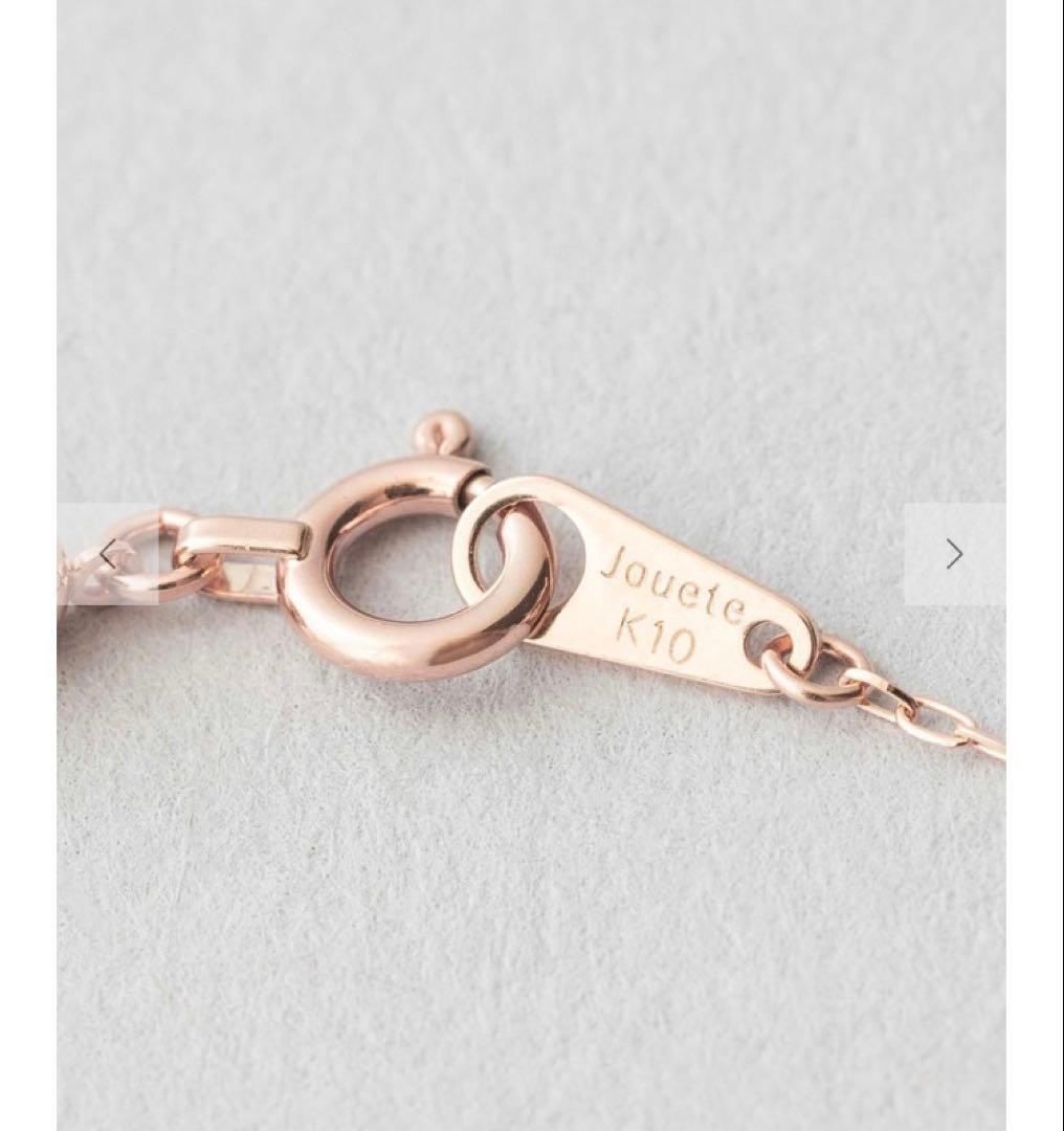 ジュエッテ K10PG ダイヤ ブレスレット スライドチェーン ピンクゴールド