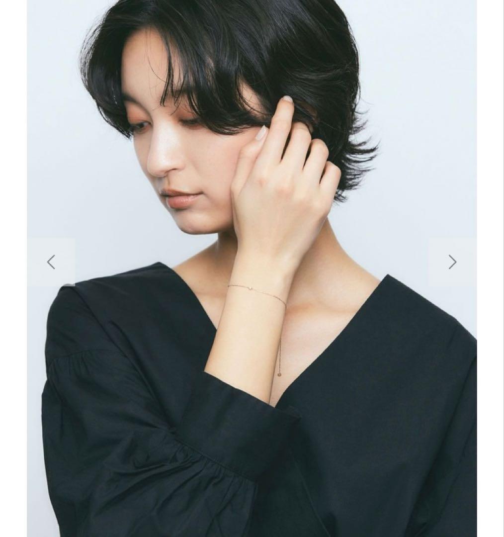 ジュエッテ K10PG ダイヤ ブレスレット スライドチェーン ピンクゴールド