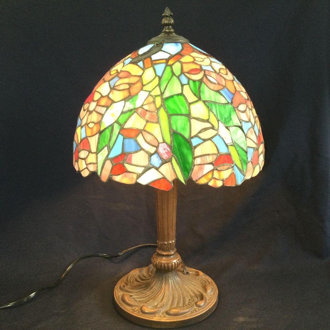 ステンドグラスランプ スタンドランプ 卓上ランプ 照明 点検OK B606