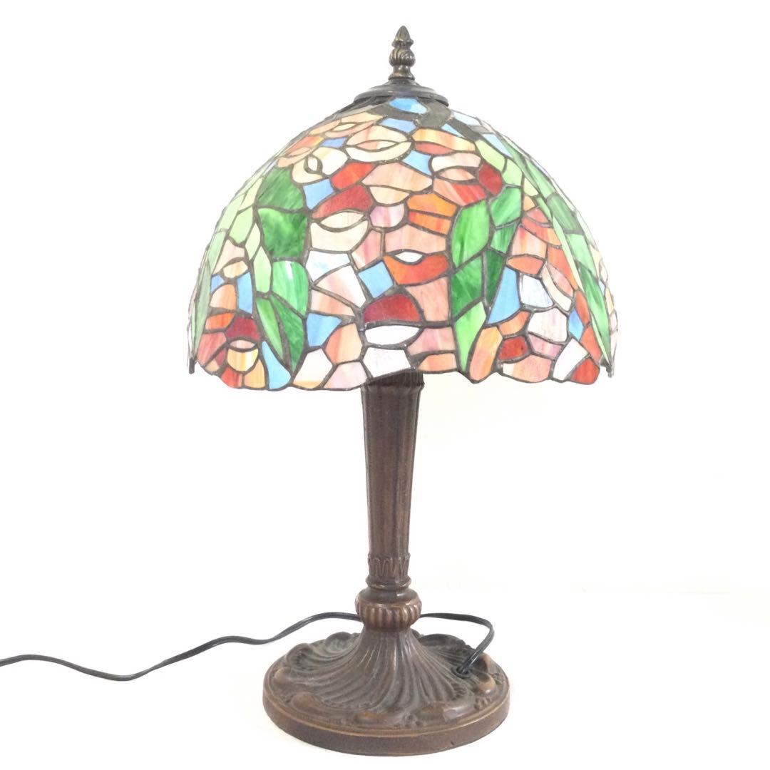 ステンドグラスランプ スタンドランプ 卓上ランプ 照明 点検OK B606