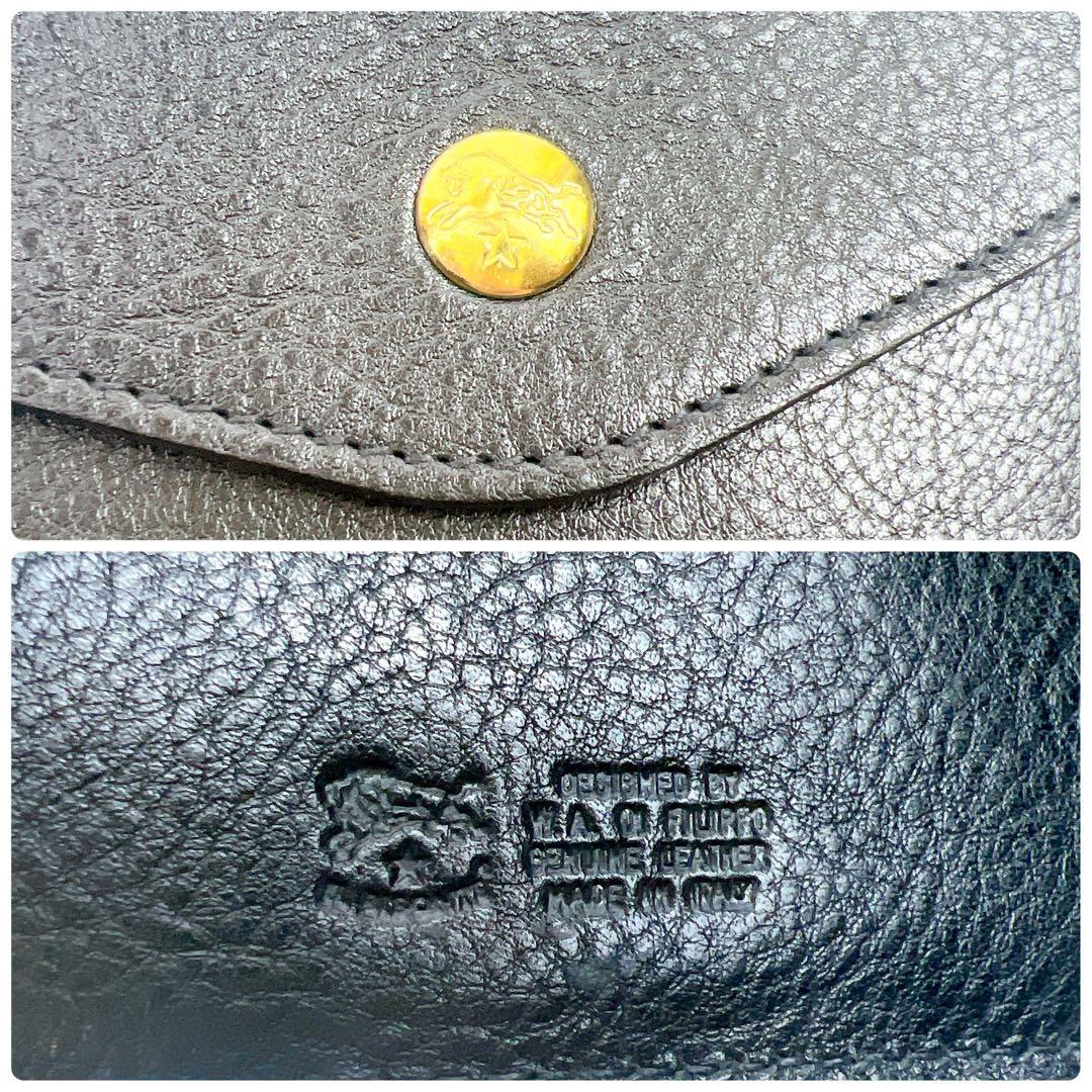 【未使用保管品】 ILBISONTE イルビゾンテ 折り財布 がま口 ブラック