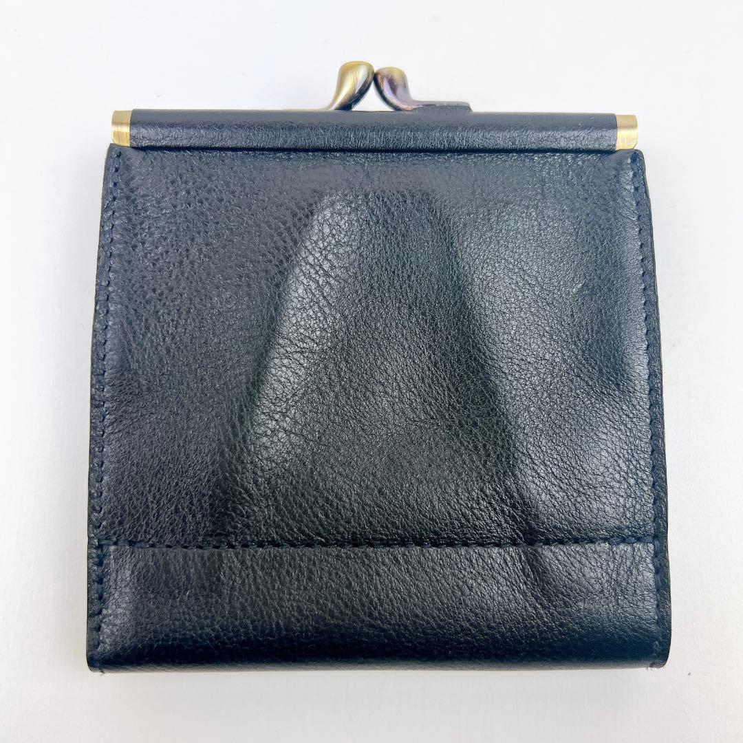 【未使用保管品】 ILBISONTE イルビゾンテ 折り財布 がま口 ブラック