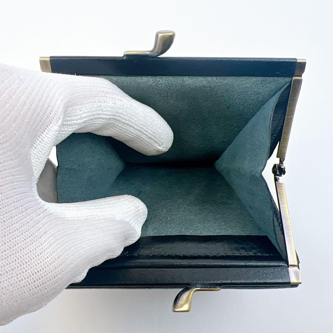 【未使用保管品】 ILBISONTE イルビゾンテ 折り財布 がま口 ブラック