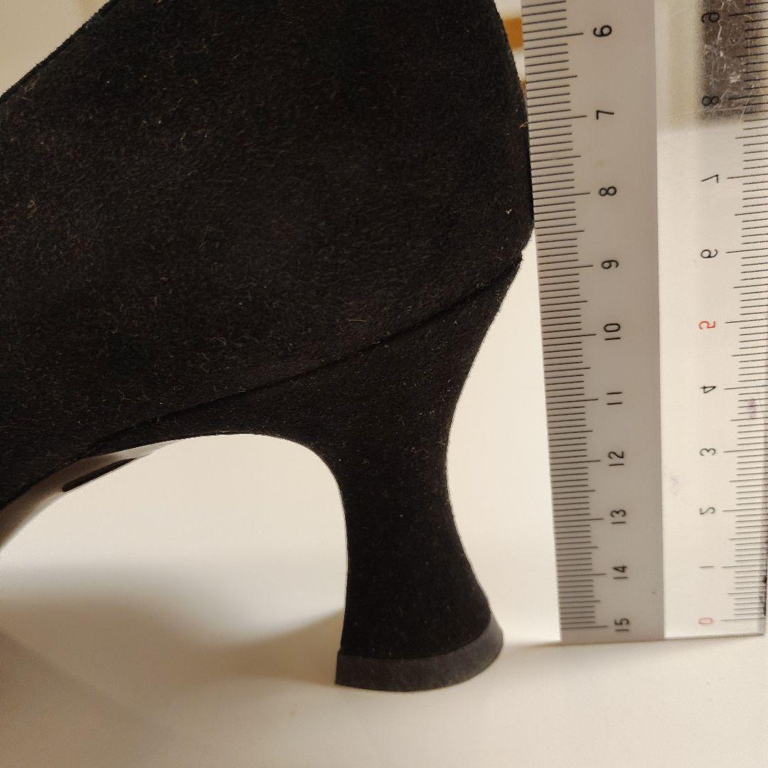 CHANEL ブラック スエード パンプス