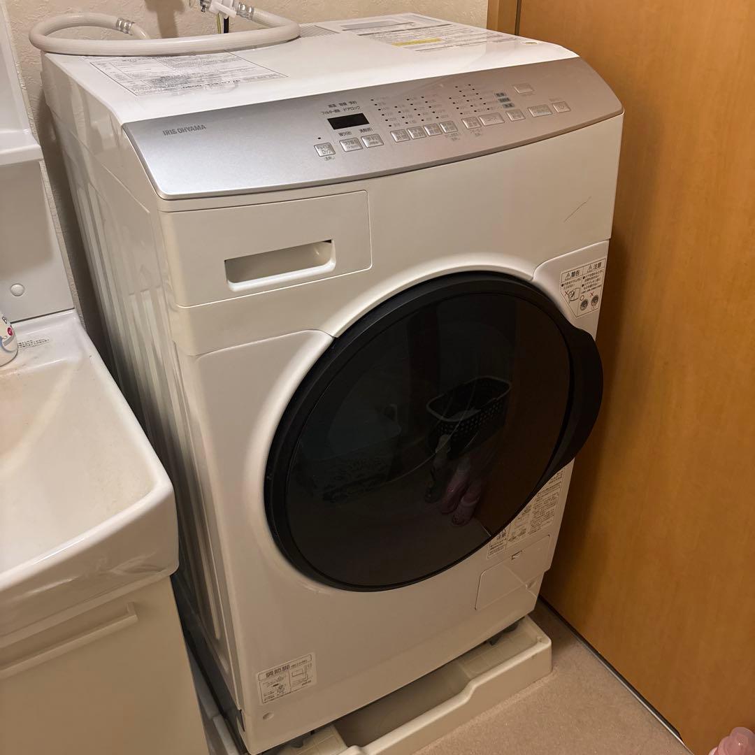 アイリスオーヤマ　２０２１年製ドラム式洗濯機　FLK832　左開き　乾燥機能低下