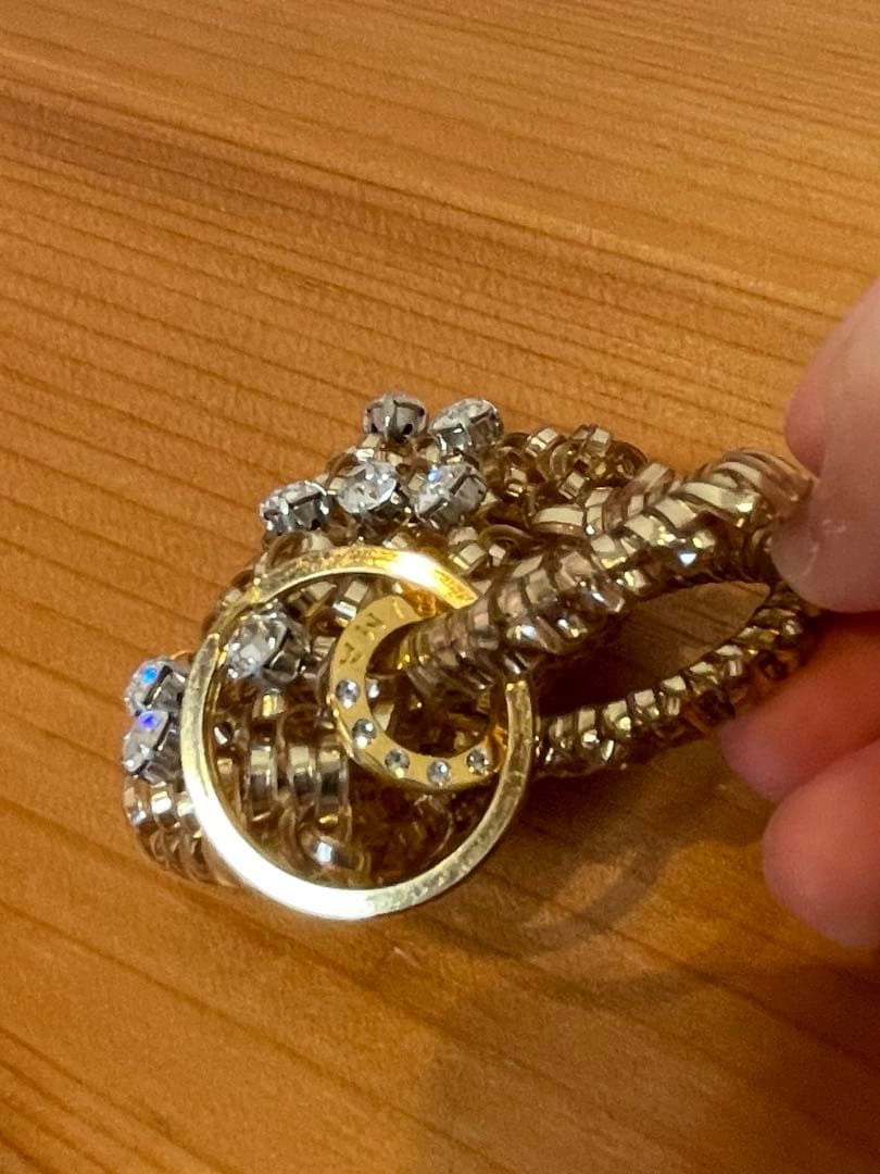 アンテプリマ チャーム バッグ ラインストーン クリスタル キーホルダー