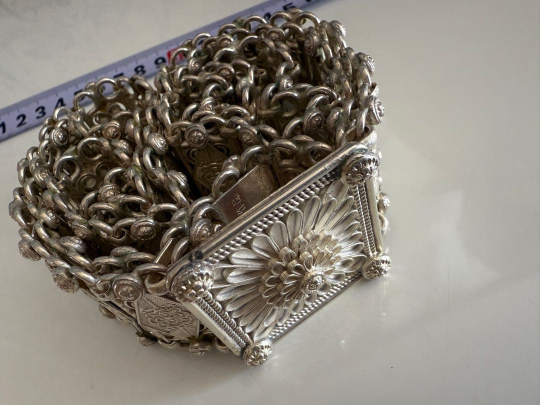 925シルバー 手工芸品 約80cmのベルト