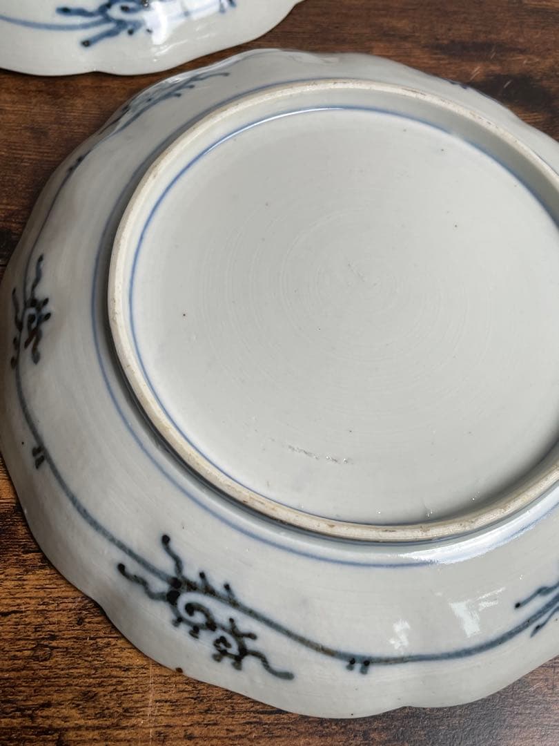 明治期 古伊万里 赤玉鯉滝上り図　大皿10客 中皿/七寸皿/お皿/アンティーク