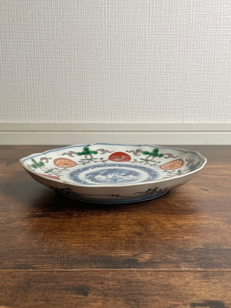 明治期 古伊万里 赤玉鯉滝上り図　大皿10客 中皿/七寸皿/お皿/アンティーク