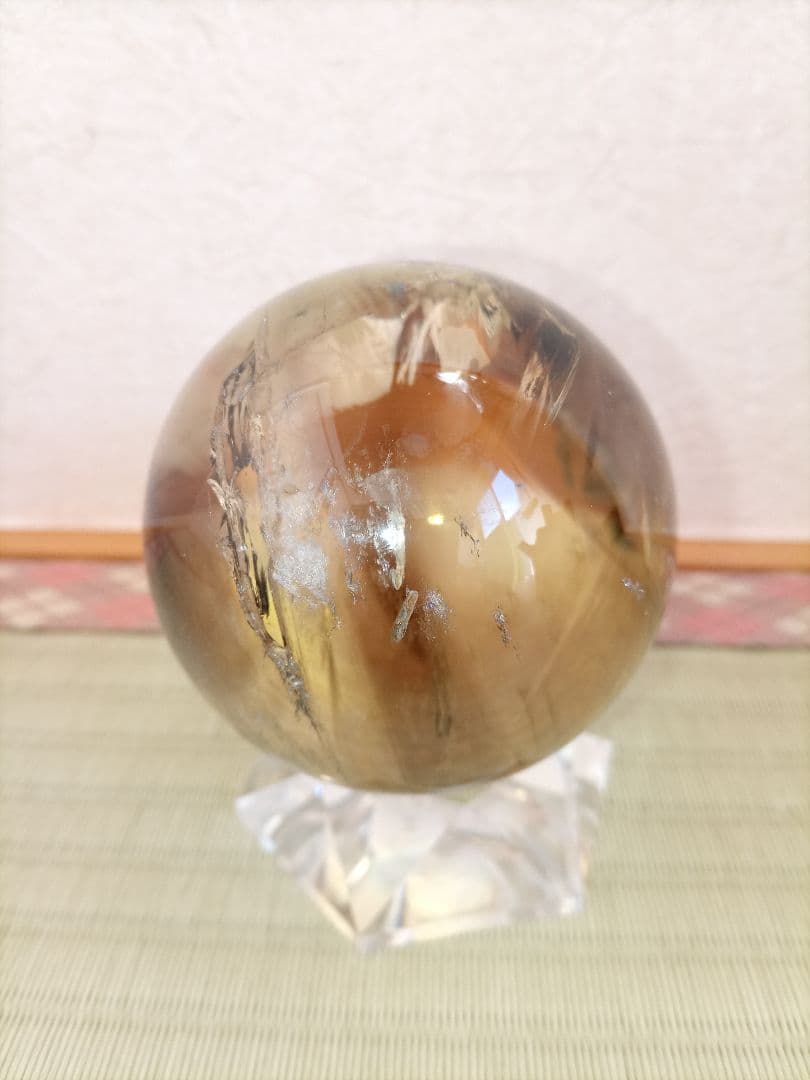 水晶丸玉　球体 置物　クリスタル　天然石 　パワーストーン