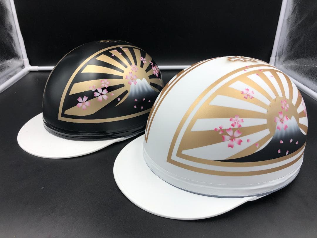 コルク半　カスタム　富士日章　三つボタン　黒金白金　艶消し　桜セット