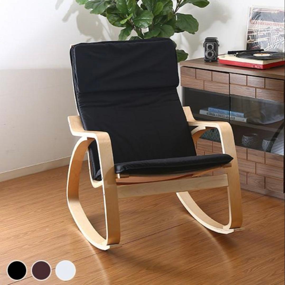 み*ん様 ロッキングチェア ブラック