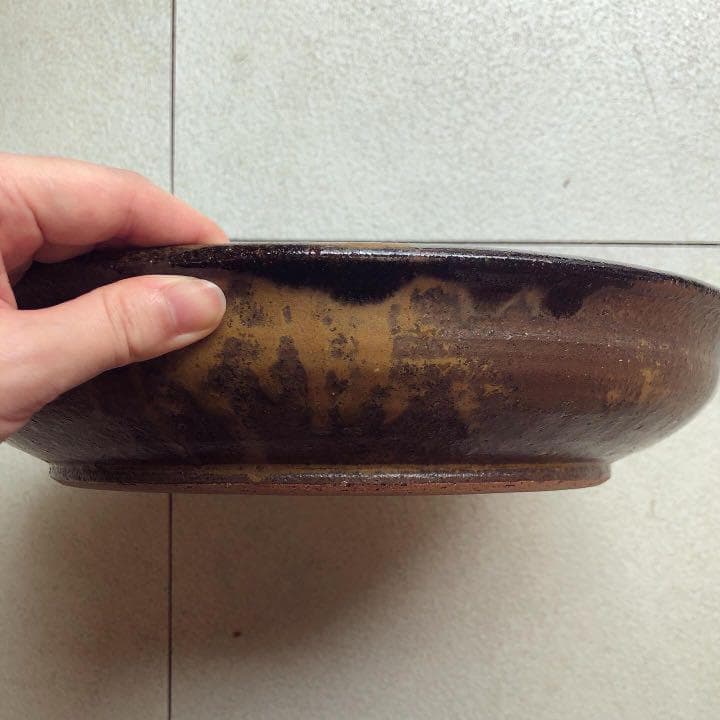 【食器】黒地にお花の大皿 プレート 和風 食事