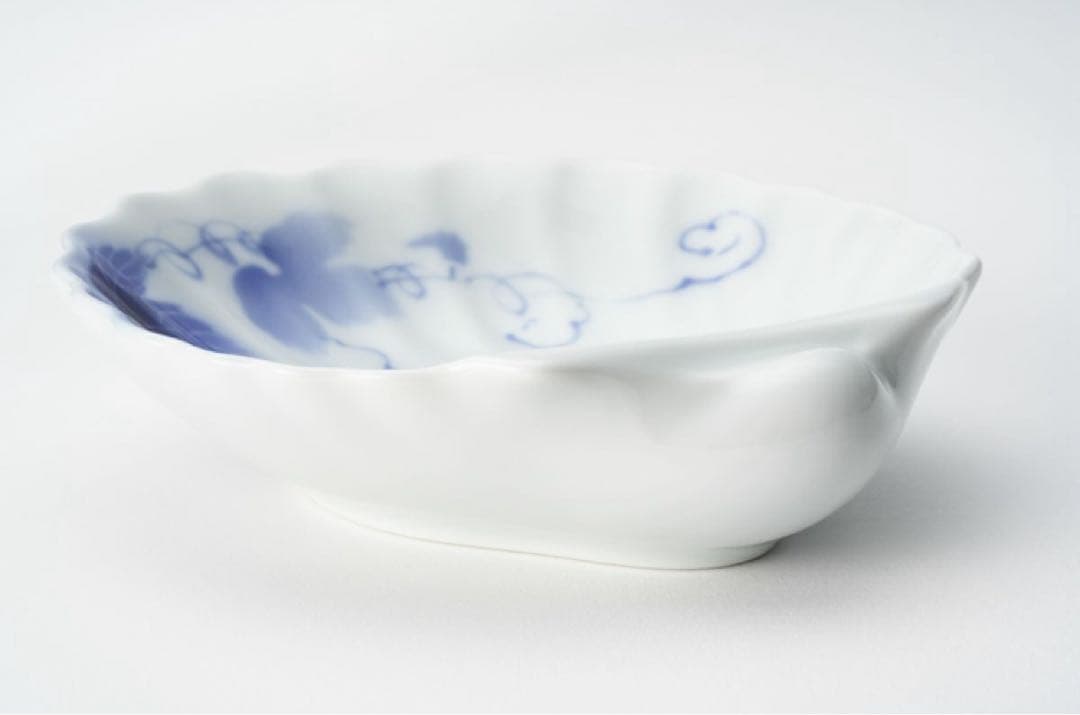 本日セール中【未使用品】深川製磁 ブルーワイナリー 貝型皿 4皿 4枚セット