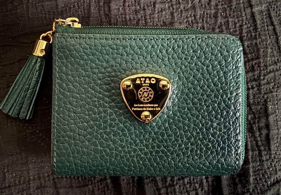 出品2/8まで！ATAO限定「ボタニカルグリーン」折財布　⭐︎waltz(ワルツ)