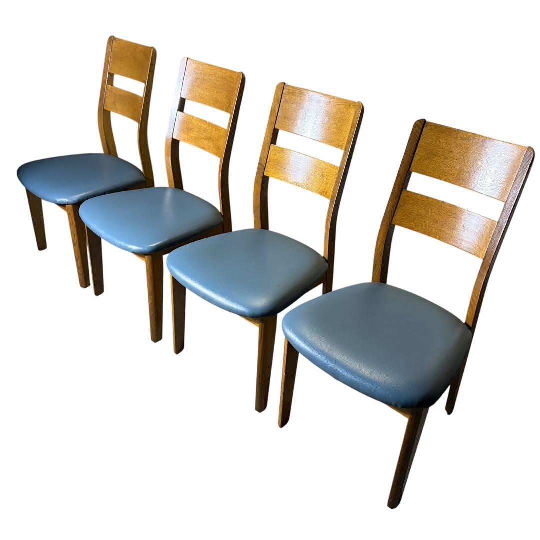 極美品 飛騨産業 ダイニングチェア キツツキマーク 2脚セット①