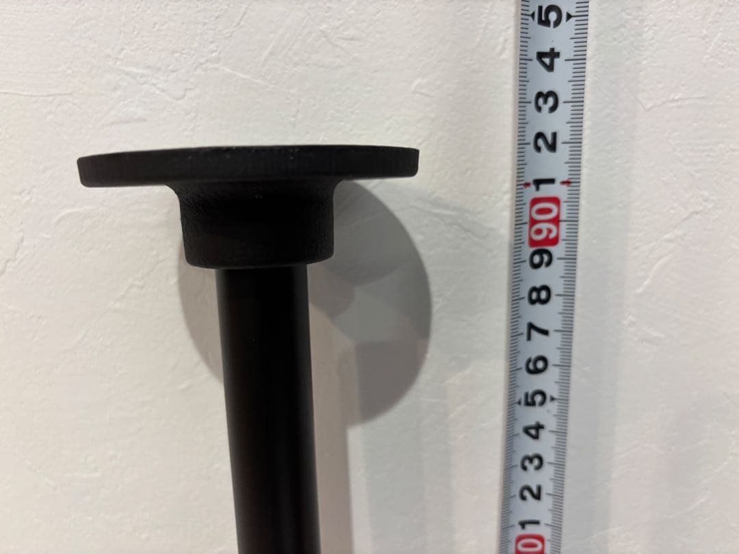 アイアンバー　物干し　アイアンハンガーパイプ　黒色　縦横約90 cm