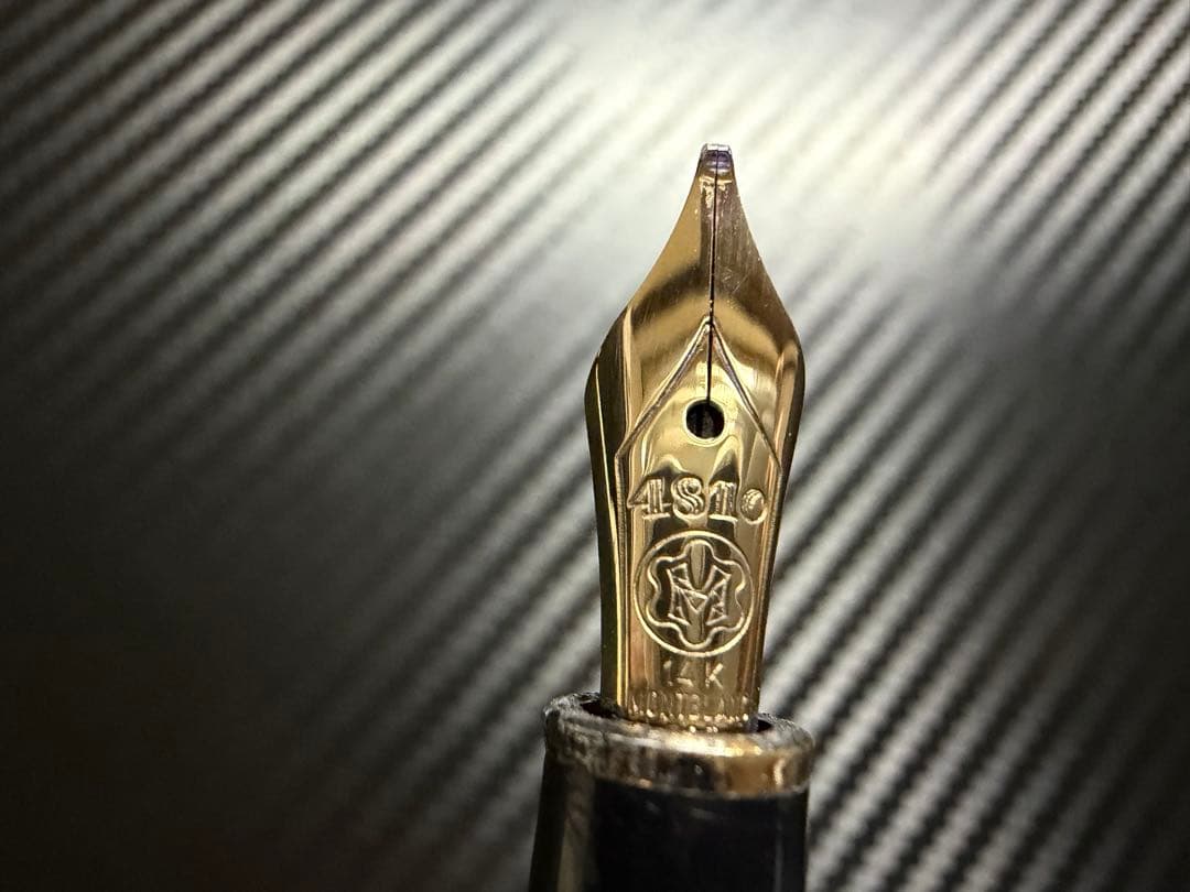 美品 エボナイト芯 モンブラン 144 ボルドー 全金 B 太字 万年筆