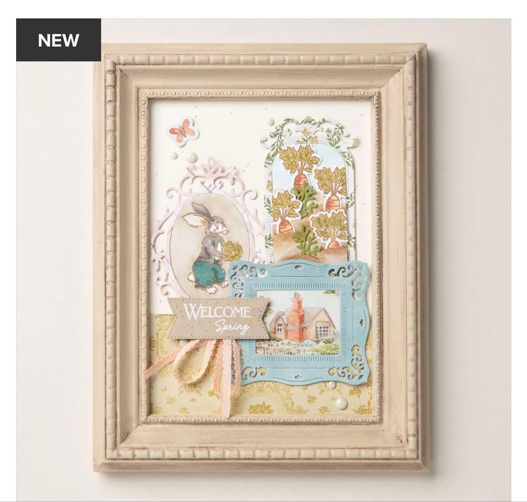 ラスト1点限り新作♡未使用　一押しフレームダイと絵本スタンプ　スタンピンアップ