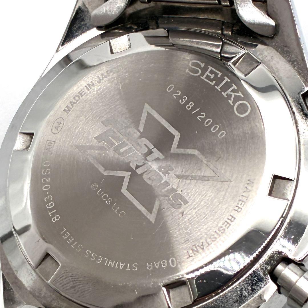 未使用級 セイコー ワイルドスピードコラボ 腕時計 メンズ ドム 稼動品 黒