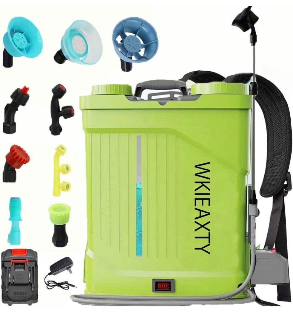 電動噴霧器（マキタ互換対応）充電式、連続自動スプレー背負式20L、攪拌機能付き