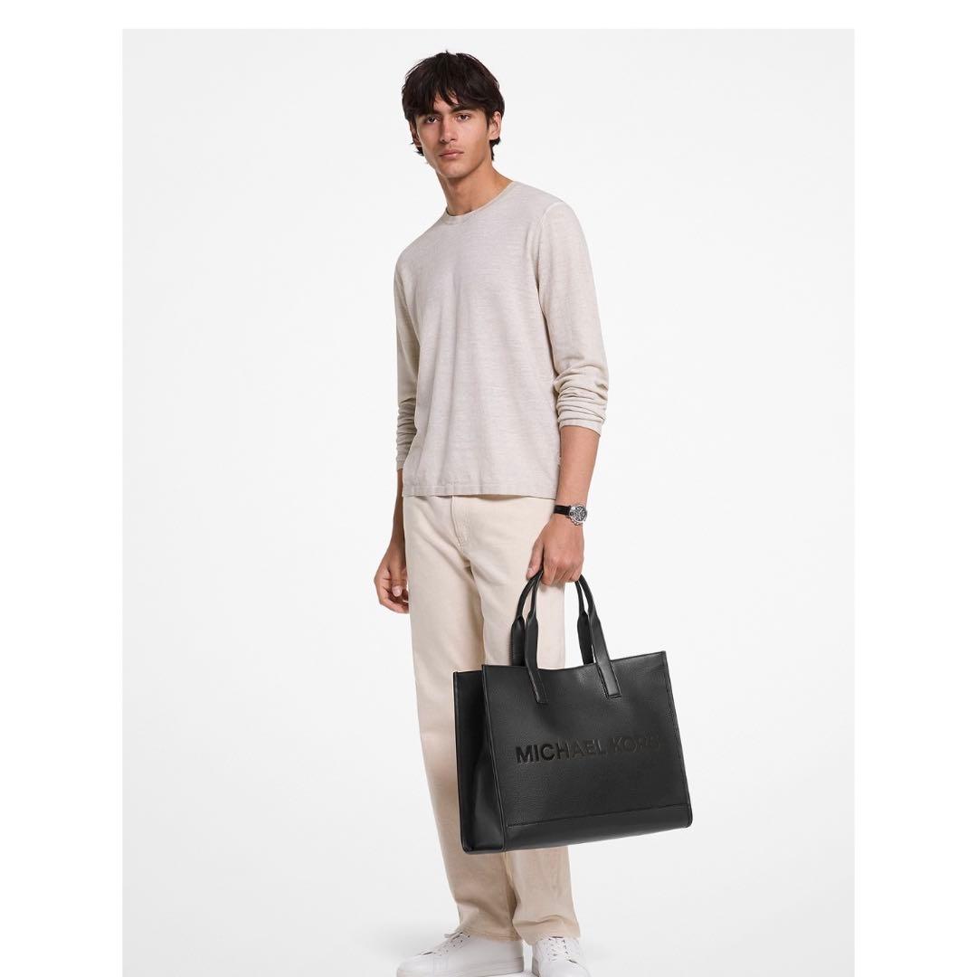 MICHAEL KORS COOPER エンボスロゴ ペブルレザー トート