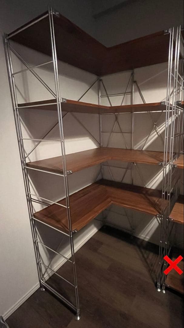 無印良品 ステンレスユニットシェルフ L字 4段セット