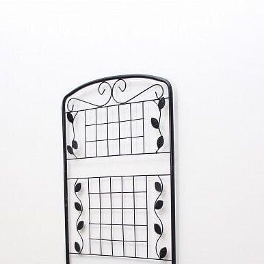 ３個セット スリム型フェンス付きフラワースタンド ブラック 幅６０ｃｍ ２段