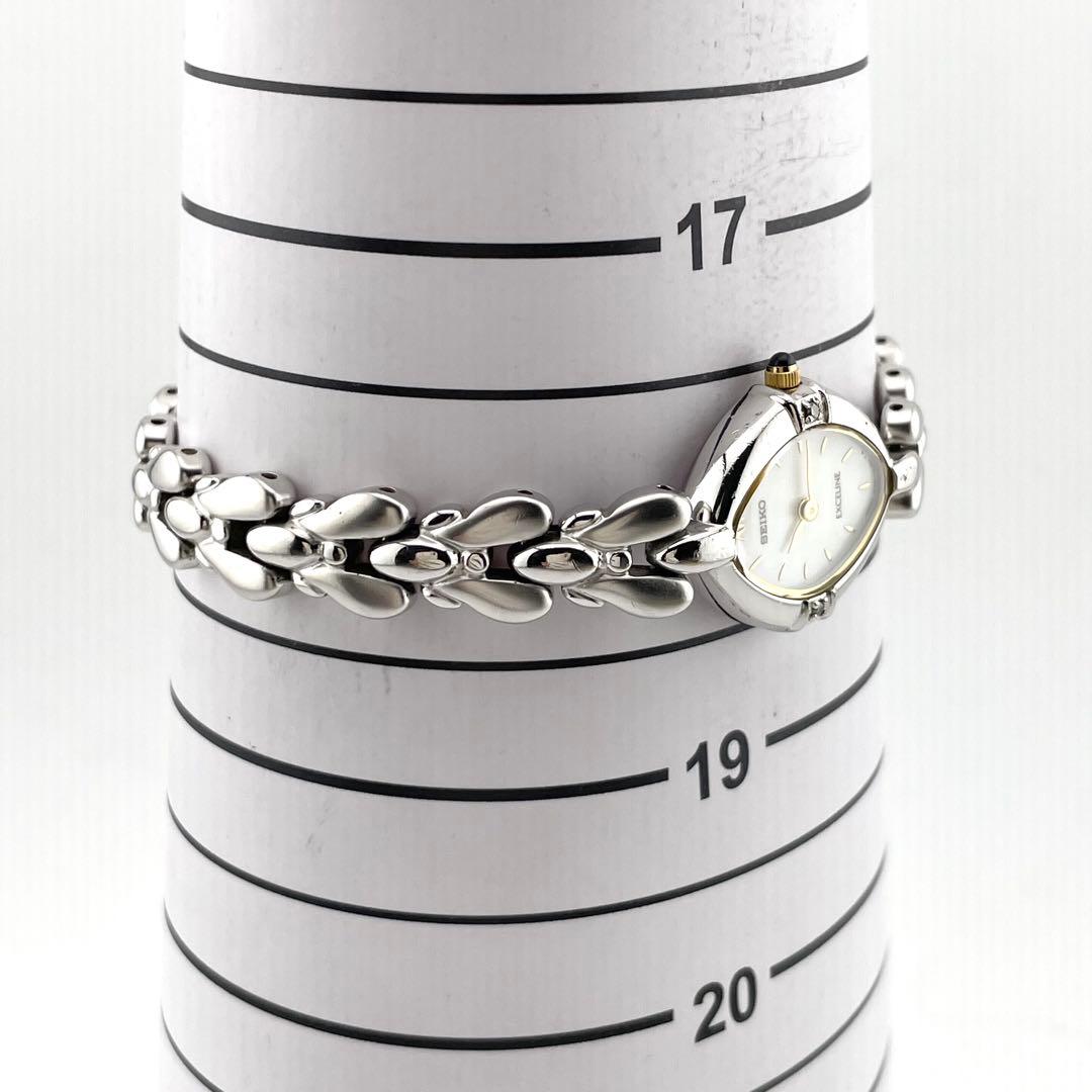 【稼働/新品電池】セイコー　エクセリーヌ　シェル文字盤　2P ダイヤ　腕時計