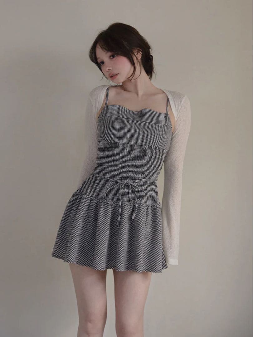 ワンピース andmary Betty shirring mini dress