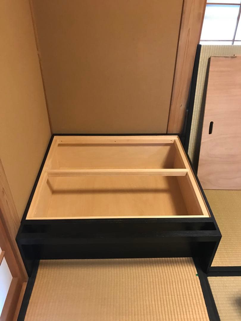 楽々茶棚　収納付き道具畳の台と炉壇ボックス、建水台と貴人畳の角の台の4点セット