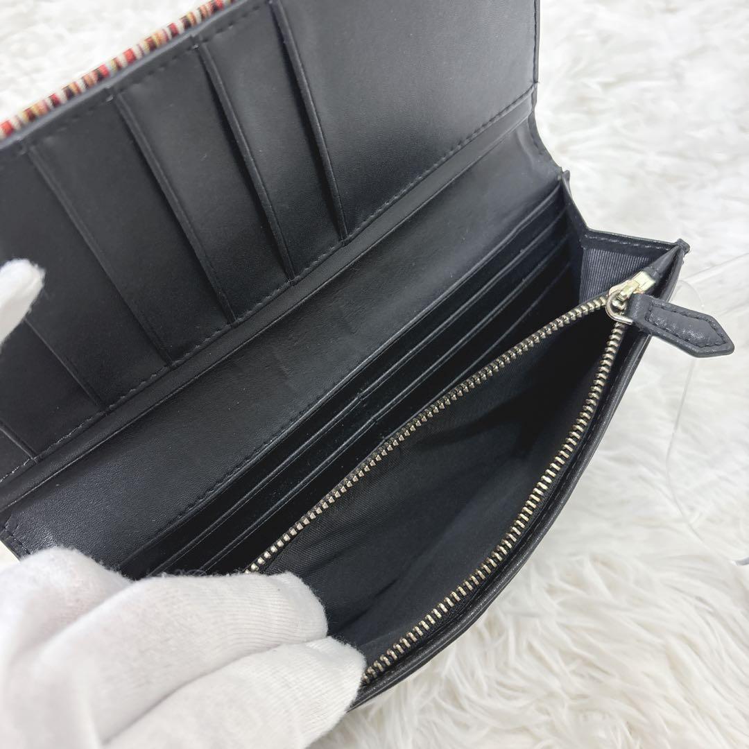 【美品】PaulSmith マーケトリーストライプラビット　折り財布