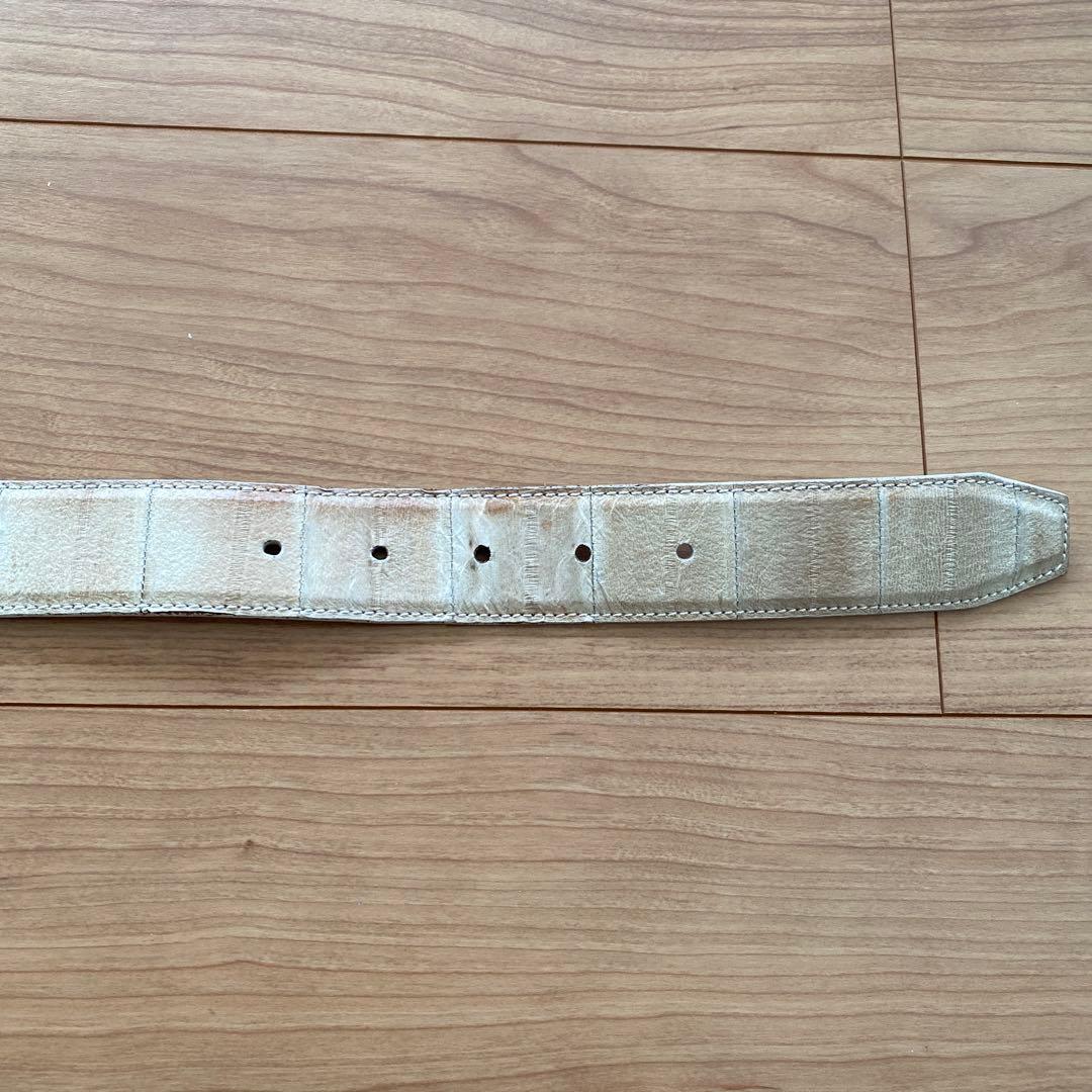 D&G アイボリー レザー ベルト95cm