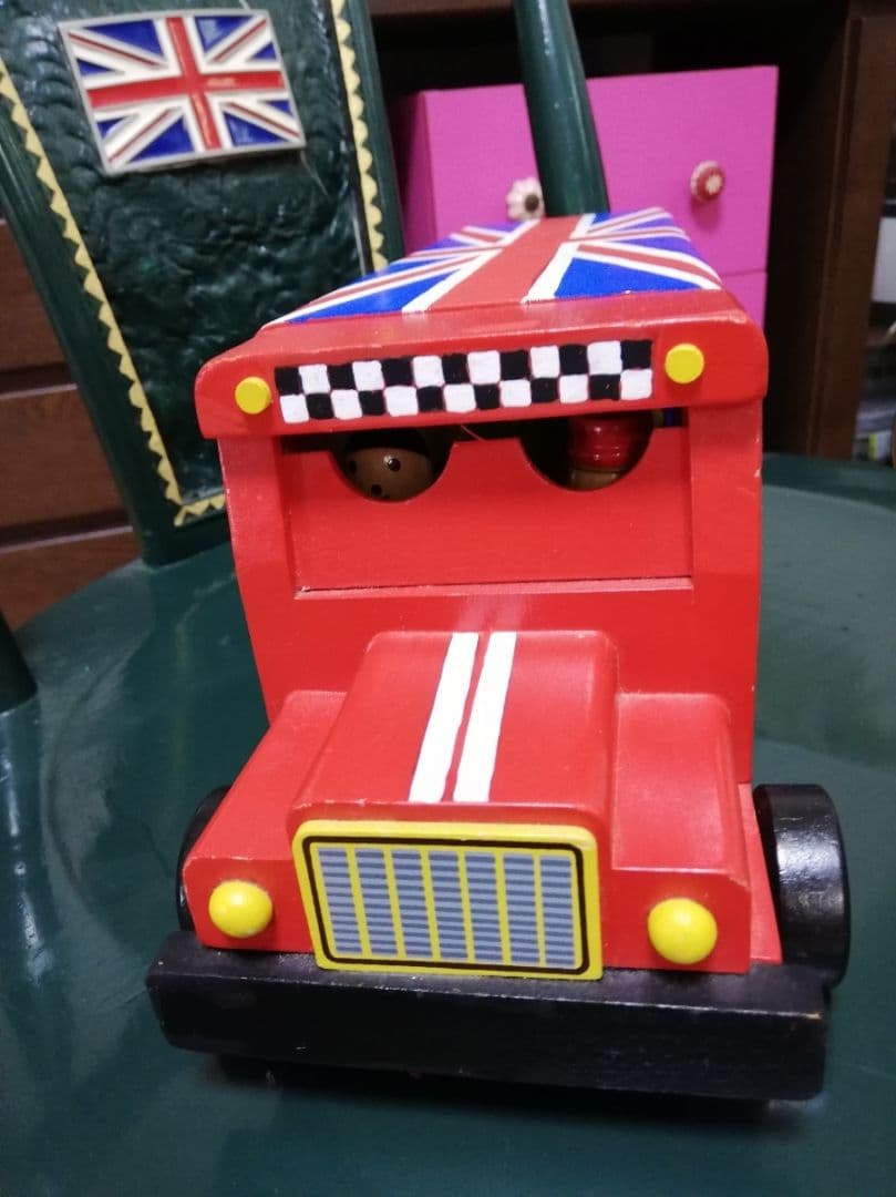 レーシングスクール★ユニオンジャック★ロンドンバス★木製
