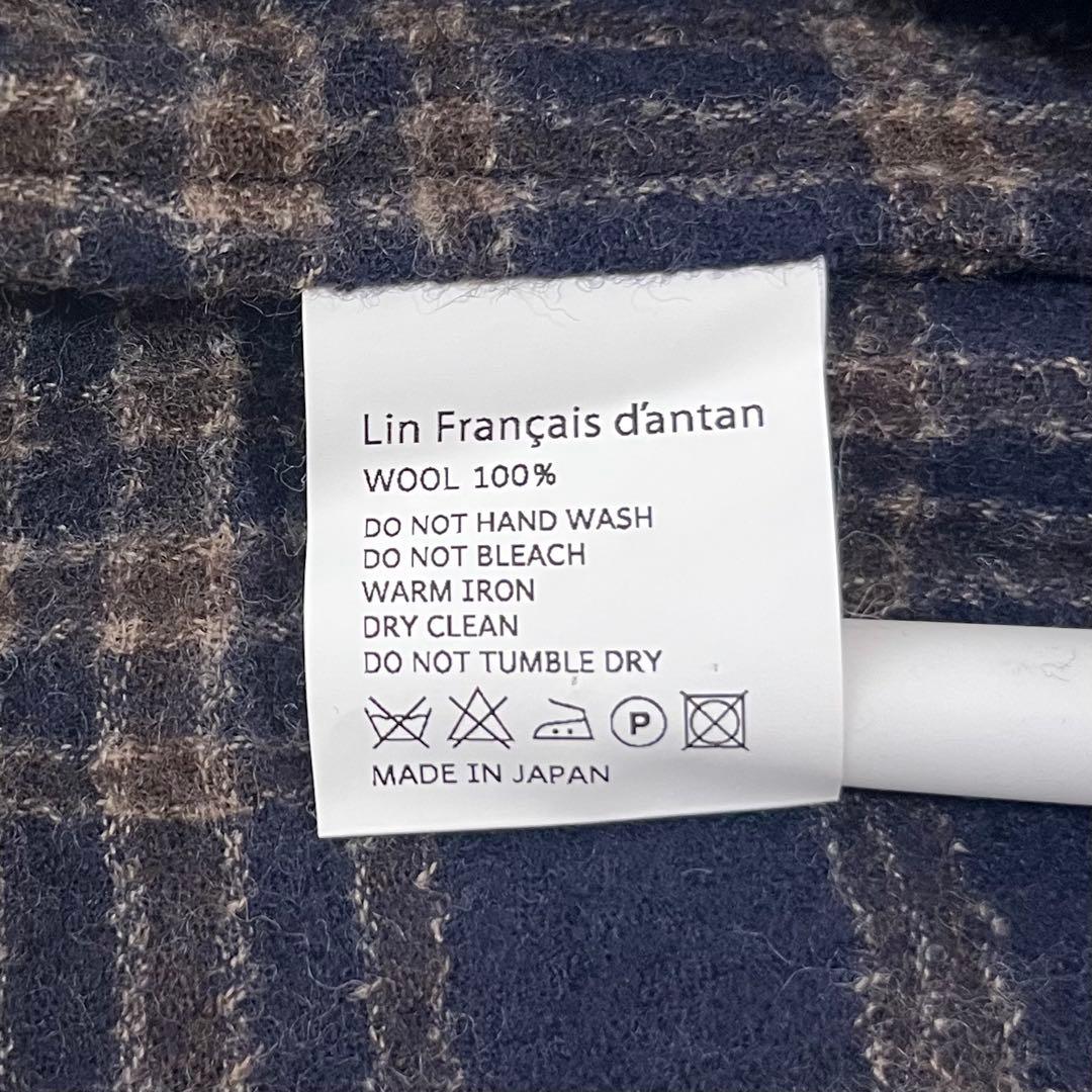 ランフランセダンタン チェック　ワンピース ウール　日本製