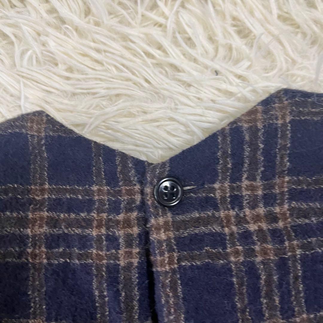 ランフランセダンタン チェック　ワンピース ウール　日本製