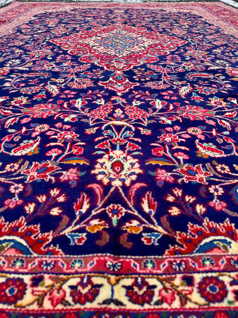 高級ペルシャ絨毯 カシャーン産 ウール100% 手織