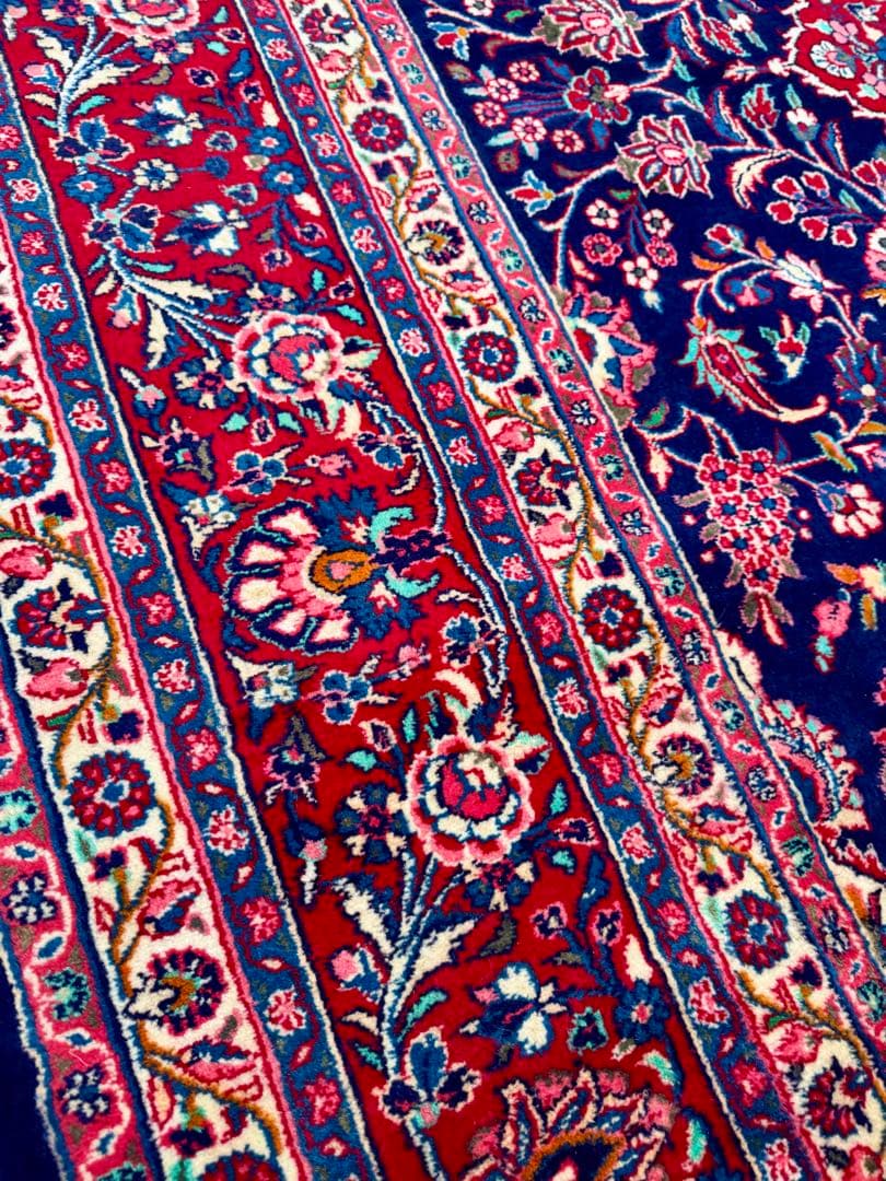 高級ペルシャ絨毯 カシャーン産 ウール100% 手織