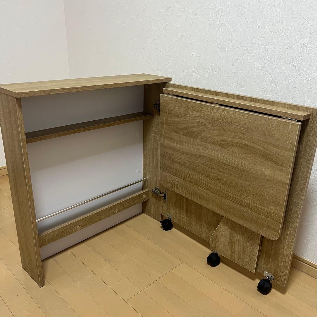 しまうデスク エムール オークナチュラル 組み立て済 (送料込み)