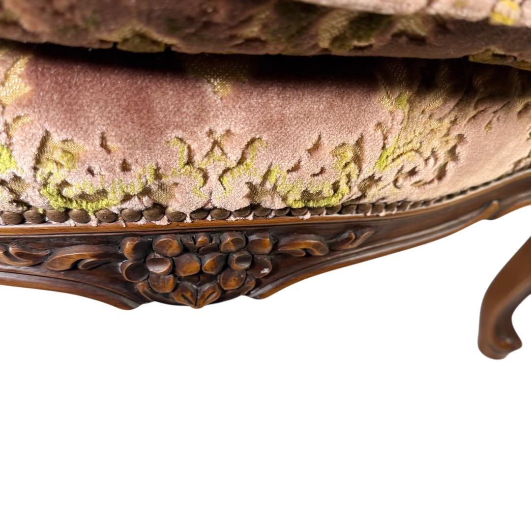 HR384 【美品】カリモク DOMANI ルイ15世 ロココ調　猫足