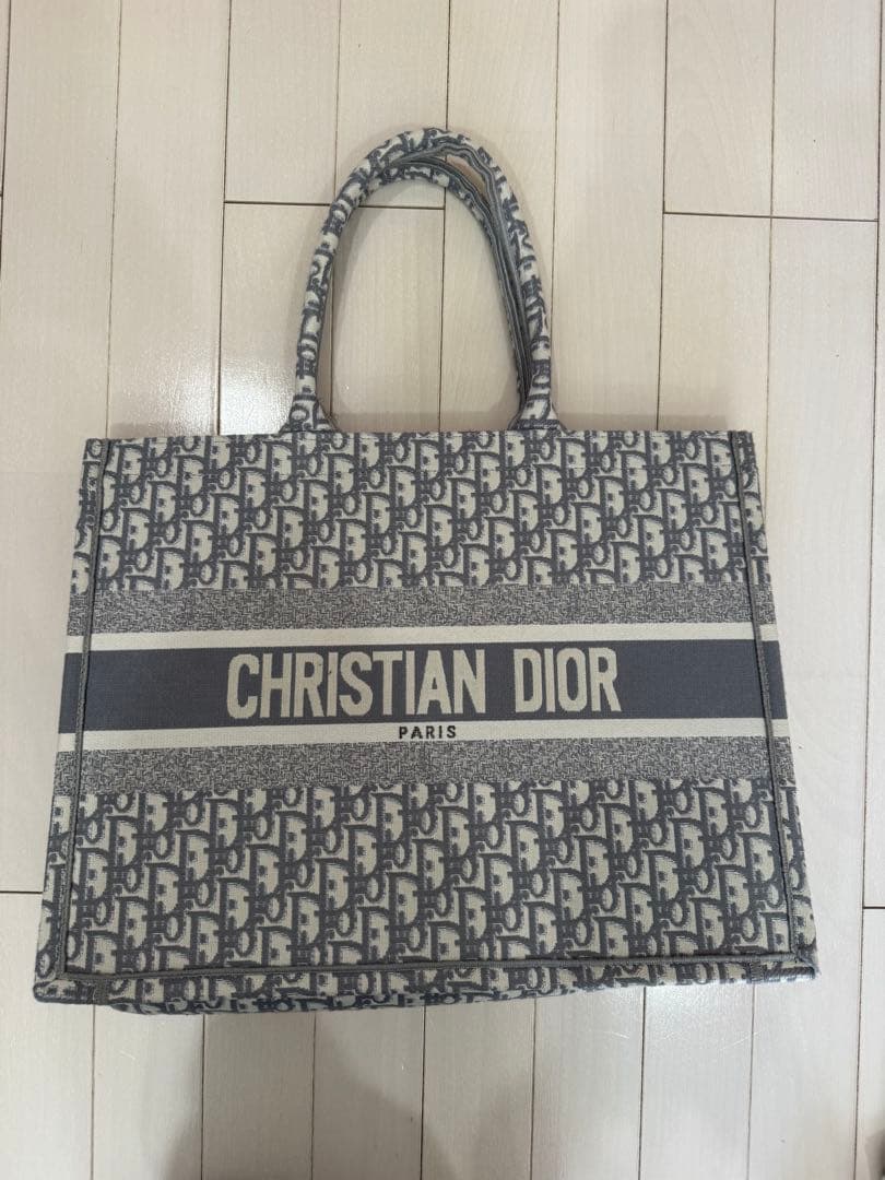 CHRISTIAN DIOR グレー トートバッグ