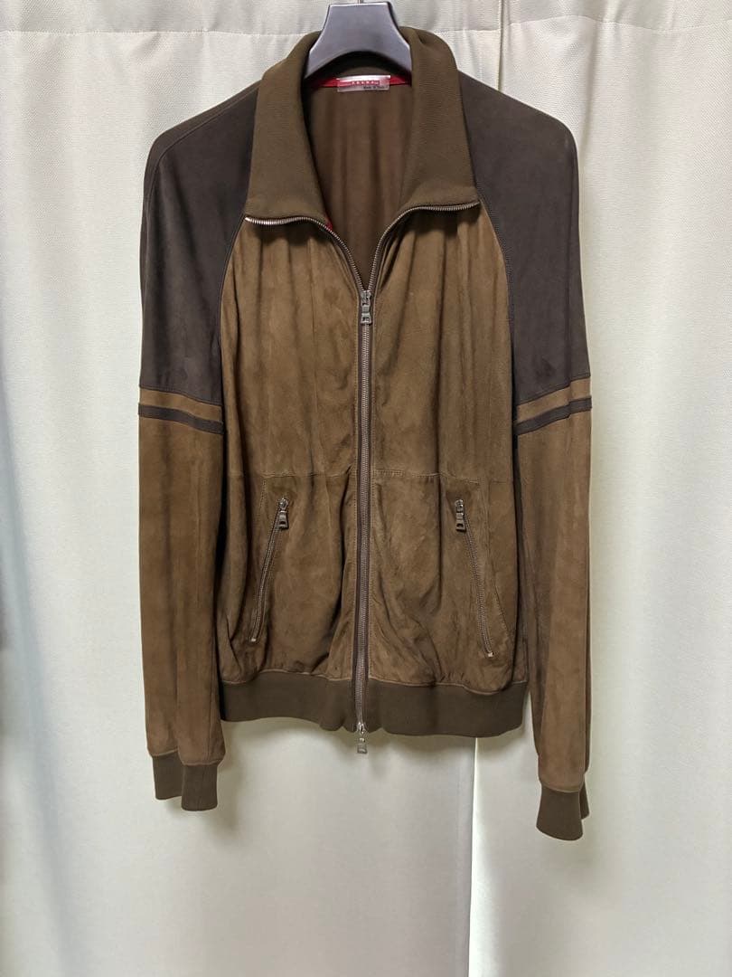ジャケット・アウター special prada suede track jacket