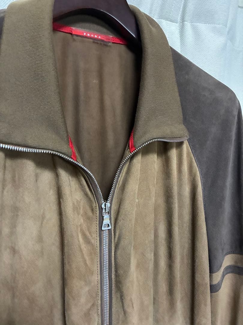 ジャケット・アウター special prada suede track jacket